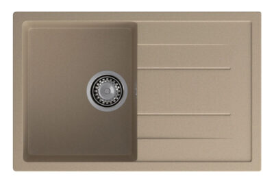 Мойка мрамор QUADRO LIGHT GF-Q-L-780L чаша с крылом 770х495 мм песок (без сифона)