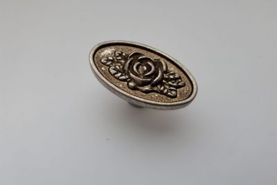 Ручка-кнопка  2266F К/25 старинное серебро  (вывод)