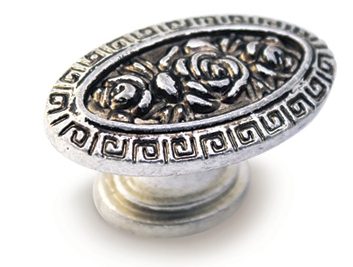 Ручка-кнопка  2265F К/25  старинное серебро (вывод)