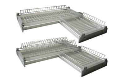 Сушилка для посуды хром 2-х ур угловая 600*600 вариант 3