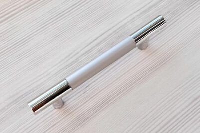 Ручка-рейлинг 1165K-0966F/128мм d12 алюминий+хром