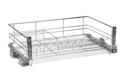 Сушка L-800 хром в ниж.базу с довод., скрыт.монтаж.,с креп. к фасаду  794х440х150 1040201DK