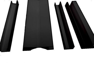 Комплект Рехау 2646L для цоколя Черный матовый (2 торц, 1 уг.90гр, 1 уг.универс.)