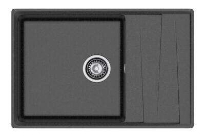Мойка мрамор LEVEL GF-LV-760L чаша с крылом  760х500 мм черный (с сифоном)
