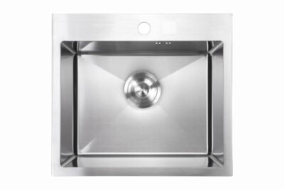 Мойка врез./подст. монтаж квадратная (48х48) 480*480*220  Сатин + сифон