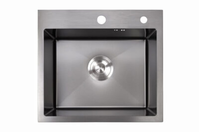 Мойка врез./подст. монтаж прямоугол. (43х48) 430*480*220  Графит + сифон